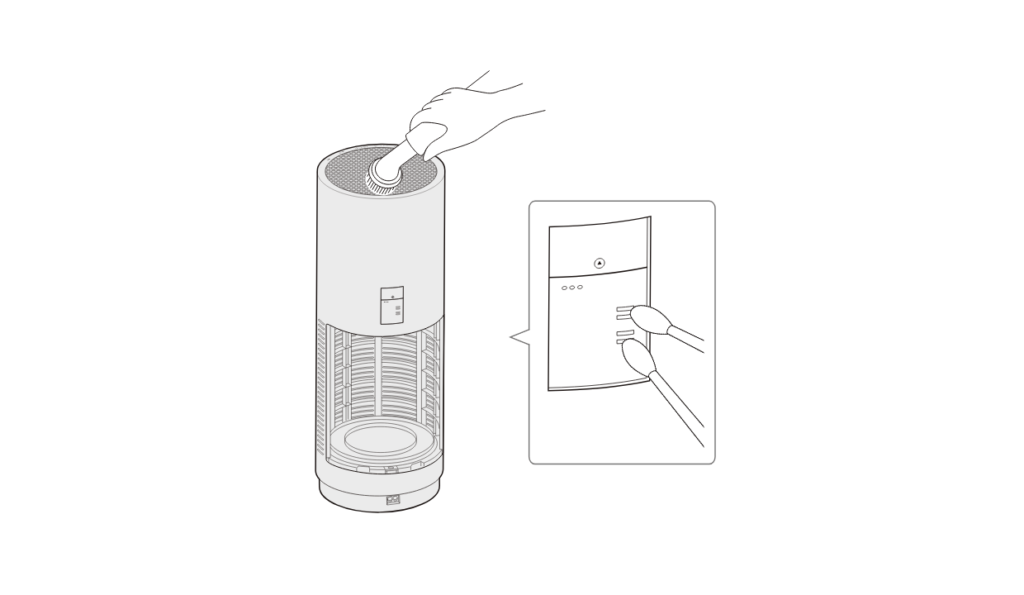 cado(カドー)の空気清浄機のお手入れ方法①